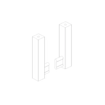 Clothes hanger tube support - top fixing