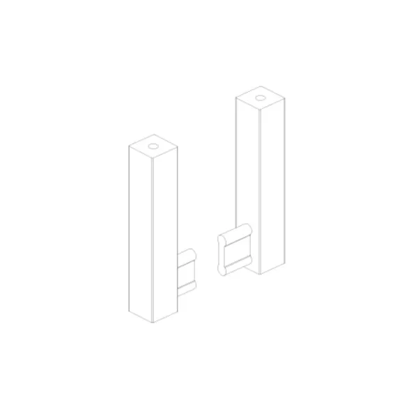 Laikikliai distanciniai galiniai viršutiniai 30x8/30x10mm, vamzdžiui, pilka