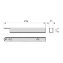 Upper wall connection element L295mm black STILI ELLIPSE