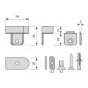 Ceiling fixing for STILI ELLIPSE vertical profile A, black