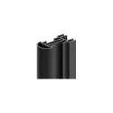 Vertical profile STILI ELLIPSE, with groove for LED strip, L5200mm, black