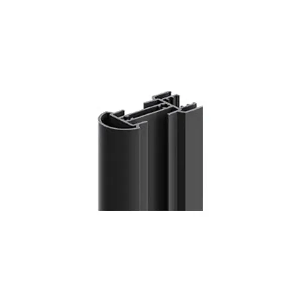 Vertical profile STILI ELLIPSE, with groove for LED strip, L5200mm, black