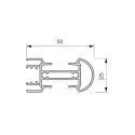 Vertical profile STILI ELLIPSE, with groove for LED strip, L5200mm, black