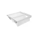 Metal drawer for shoes W800mm with soft closing, white