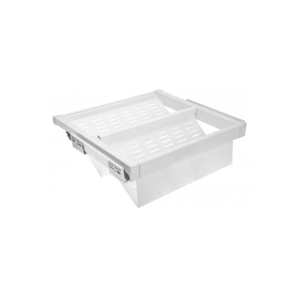 Metal drawer for shoes W800mm with soft closing, white