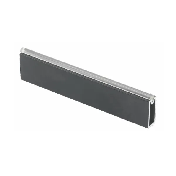 Rectangular rail with silicone protection, 30x12mm, L3000mm, anthracite