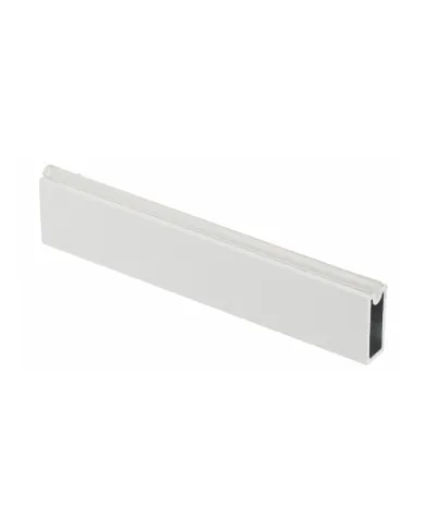Rectangular rail with silicone protection, 30x12mm, L3000mm, white