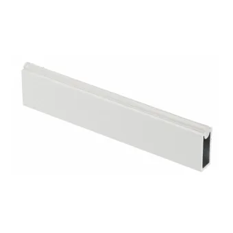 Vamzdis stačiakampis su silikonine apsauga, 30x12mm, L3000mm, balta
