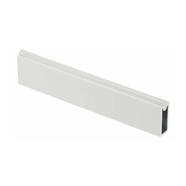 Vamzdis stačiakampis su silikonine apsauga, 30x12mm, L3000mm, balta