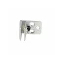 Hinge glass/wood SQUARE II intermediate matt chrome
