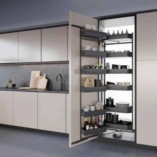 Pull out larder unit Hyper MASTER, W600mm, H1765mm, anthracite