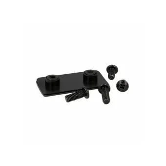 Front cover "Easy" for glass door fixing, 55x30mm, zamak, black