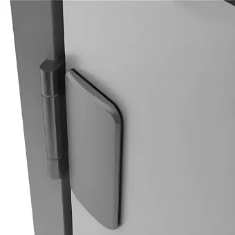 Front cover "Easy" for glass door fixing, 55x30mm, zamak, black