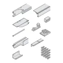 Profilių komplektas HAWA Folding Concepta III 2 durims, aliuminis, dešinė