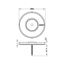 Wall bracket WINGLET CL, self-adhesive, matt white