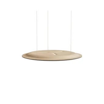 Pendant light, Nimbus Lighting Pad Lounge Vario, acoustic pad, black ink / oak