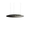 Pendant light, Nimbus Lighting Pad Lounge Vario, acoustic pad, grey/ebony ash