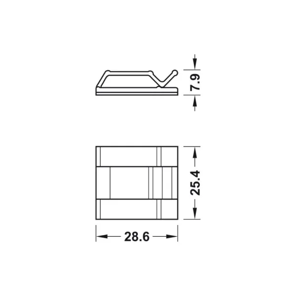 Cable clip, Self-adhesive, for routing cable harnesses
