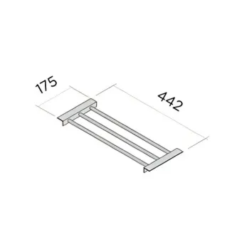 Insert for pants MODUS Closet 175x442mm, dark brown metallic