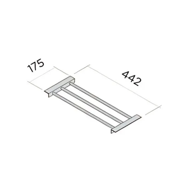 Įdėklas kelnėms MODUS Closet 175x442mm, tamsi ruda metallic