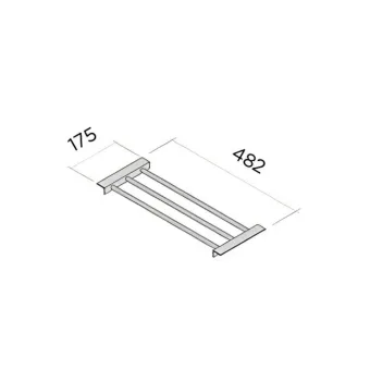 Įdėklas kelnėms MODUS Closet 175x482mm, tamsi ruda metallic