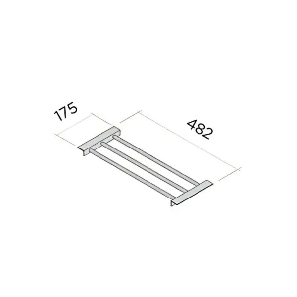 Įdėklas kelnėms MODUS Closet 175x482mm, tamsi ruda metallic