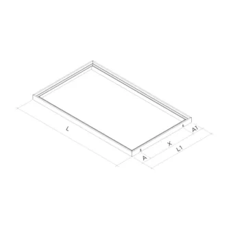 Shelf frame MODUS D500/520mm, W900-1199mm, dark brown metallic