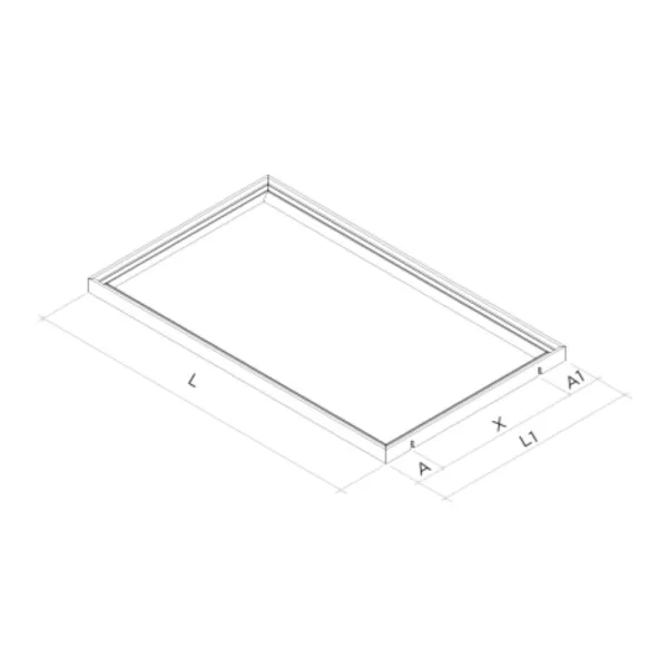 Lentynos rėmas su 1 LED MODUS G500-520mm, P600-899mm, tamsi ruda metallic