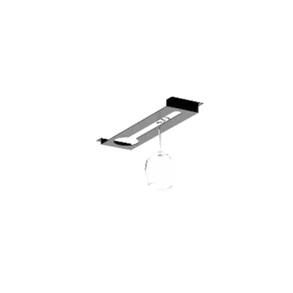 Insert for glasses MODUS Kitch 100x441mm, dark metal brown