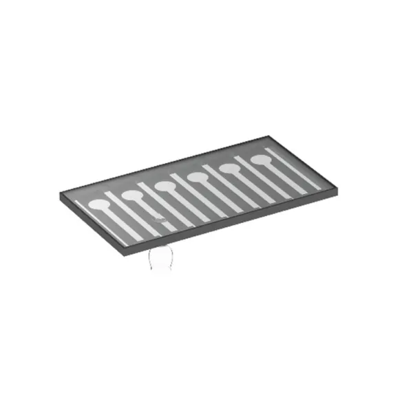 Insert for glasses MODUS Kitch 100x441mm, dark metal brown