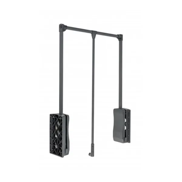 Pull-down wardrobe rail W875mm-1200mm, gray