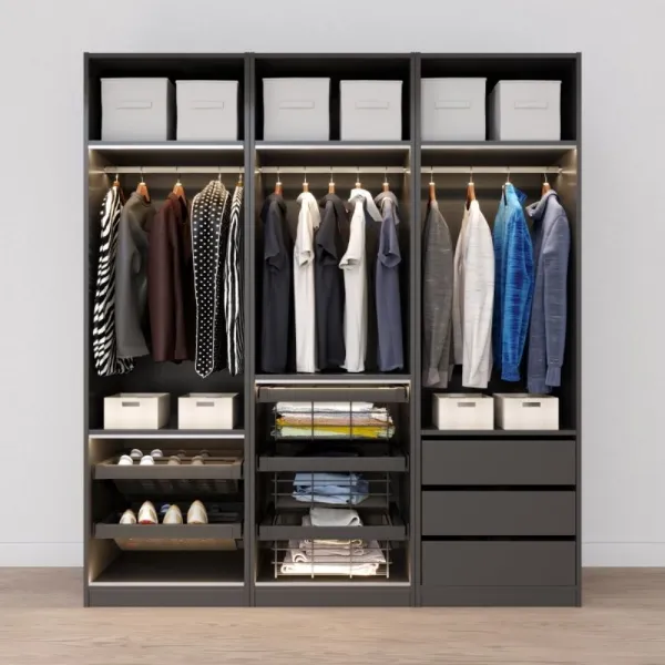 Drawer with wire basket W900mm with soft closing, gray anthracite