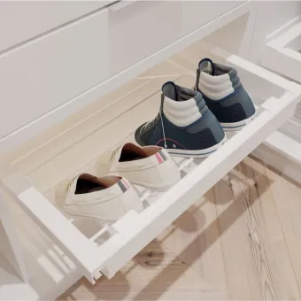 Drawer for shoes W600mm with soft closing, white