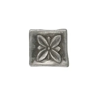 Handle retro 33x33mm aged tin 