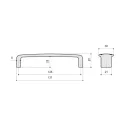 Handle CC128mm L137mm aged bronze