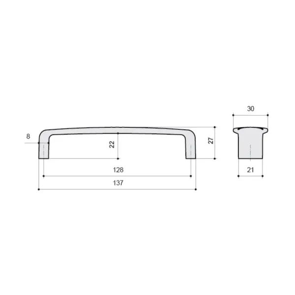 Rankenėlė CC128mm, L137mm, sendinta bronza