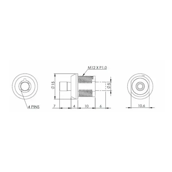 Push Button Lock "Mini", Ø12x10mm, CPL, KA:35, CK SISO
