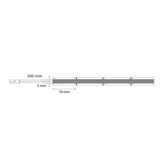 Juosta COB LED 2M5C, 24V, 5mm, monochromatinė, 6W/m, šilta balta šviesa 4000K, 5m