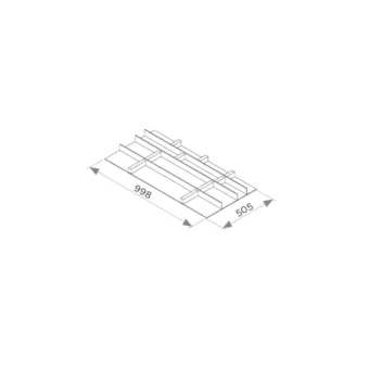Cutlery tray 998x505mm ash black MODUL
