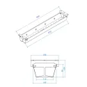 Cable tray VOLLI-S, folding, L-645 mm, white