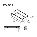 Multi-functional tray ATAS-S, for door installation, 222x149x50mm, anthracite