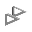 Shelf holder TRIANGLE 190x190mm 25kg aluminum