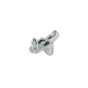 Shelf support, for wooden shelves, zinc alloy, with pin for securing shelf, load bearing capacity 15kg