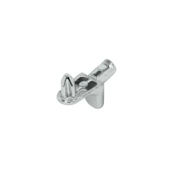 Shelf support, for wooden shelves, zinc alloy, with pin for securing shelf, load bearing capacity 15kg