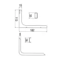 Shelf support L180mm white