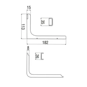 Shelf support L180mm maple