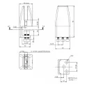 Partition panel clamp CLAMP ON 4-8mm matt chrome