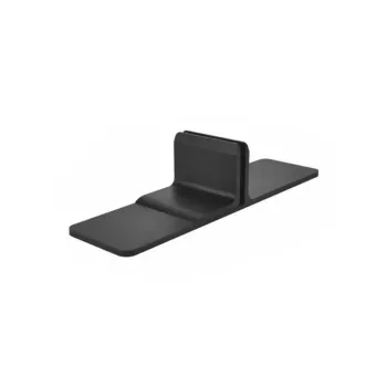 Partition panel support clamp, aluminum, 6-8mm (2 pcs), black matt