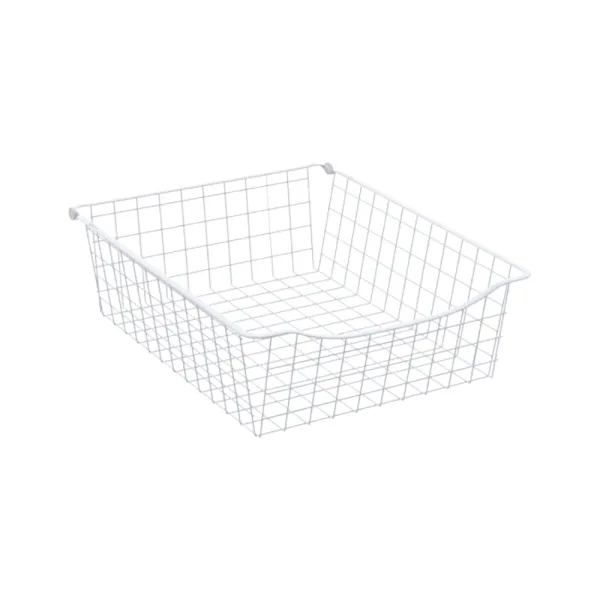 Wire basket Norscan, W500mm, H150mm, Ø500mm, white