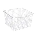 Wire basket Norscan, W600mm, H330mm, Ø500mm, white